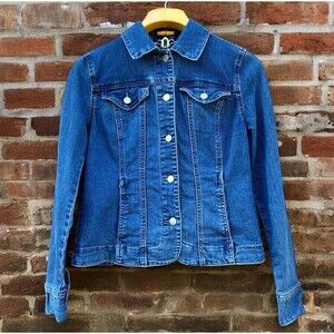 Charter Club Jean Shop Petite Denim Jean Jacket Lightweight Coat Women's Size S
